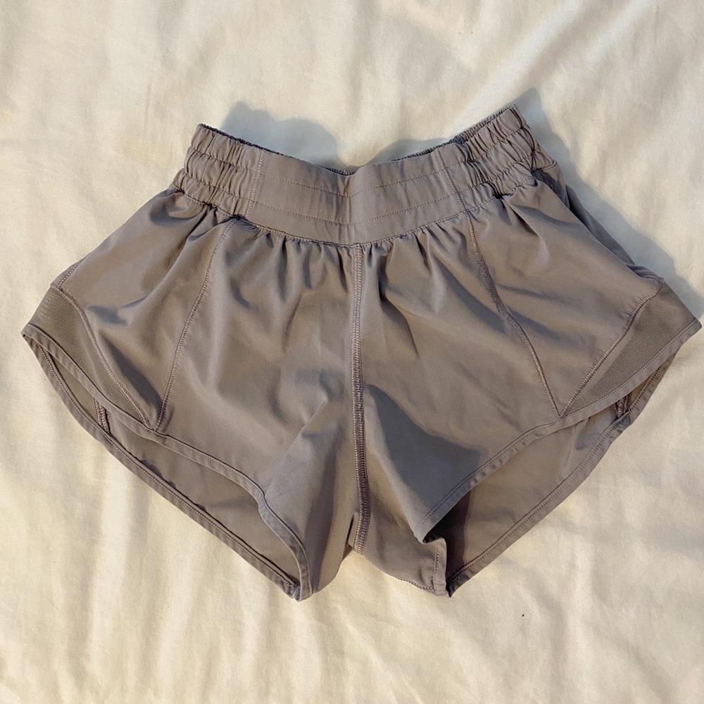 Taupe Lululemon Hotty Hot Shorts
